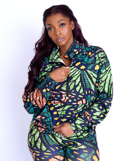 Butterfly Half Zip Jacket