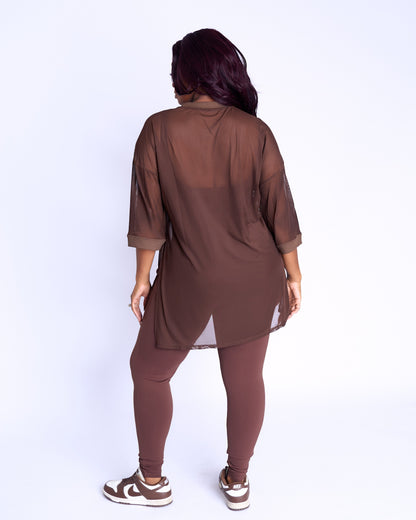 Mesh Roundneck - Brown