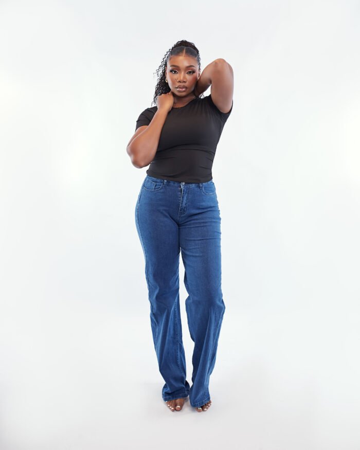 DARK BLUE PLAIN JEANS - Image 7