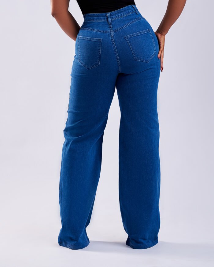 DARK BLUE PLAIN JEANS - Image 2