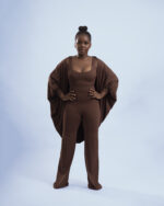 WATERFALL JACKET - BROWN