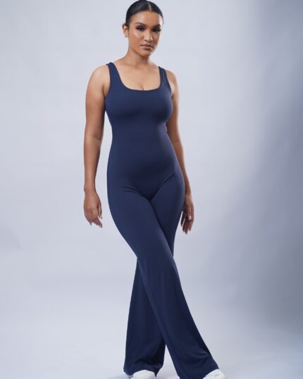 CONTOUR FLARED JUMPSUIT - NAVY BLUE bodypolitics bodypolitic body politics body politic body-politics body-politic