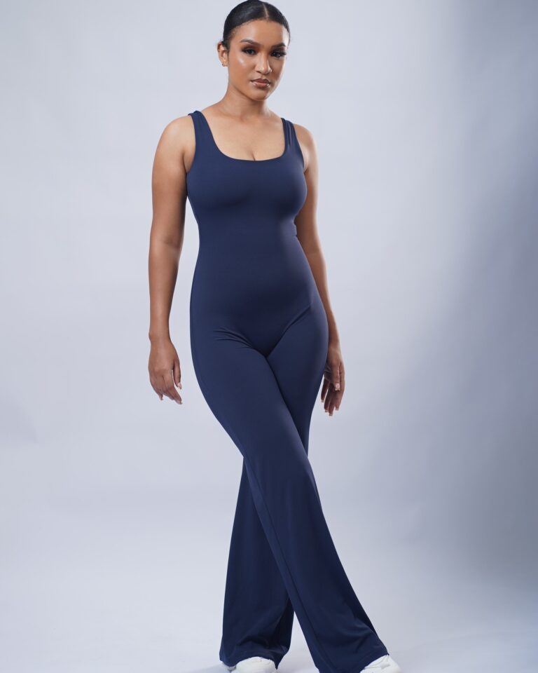 CONTOUR FLARED JUMPSUIT - NAVY BLUE bodypolitics bodypolitic body politics body politic body-politics body-politic