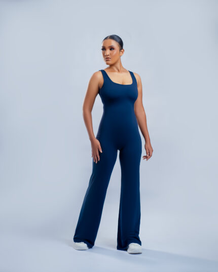 CONTOUR FLARED JUMPSUIT - NAVY BLUE bodypolitics bodypolitic body politics body politic body-politics body-politic