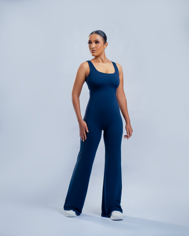 CONTOUR FLARED JUMPSUIT - NAVY BLUE bodypolitics bodypolitic body politics body politic body-politics body-politic