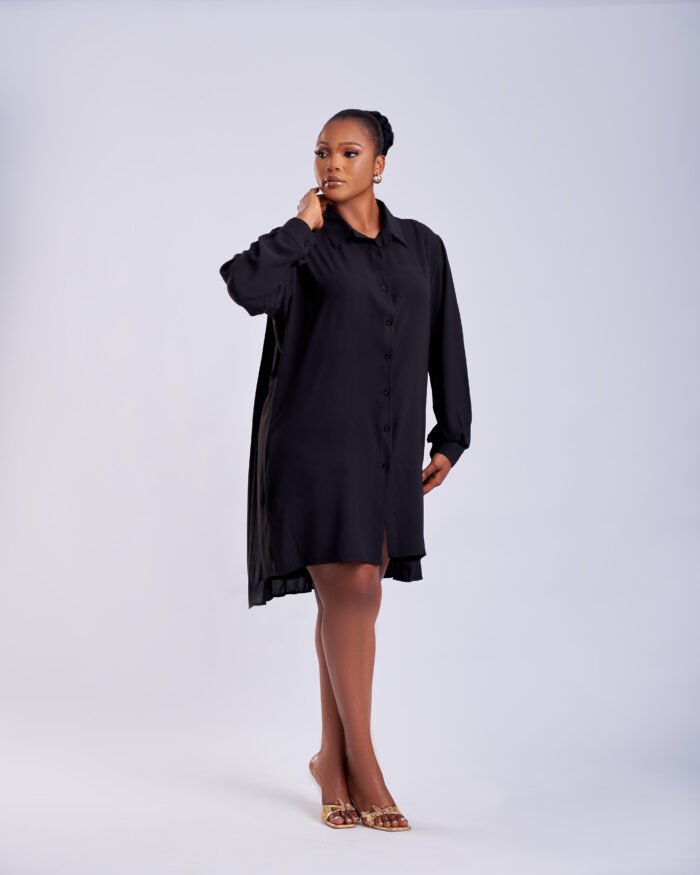 PLEATED SHIRT DRESS - Image 6