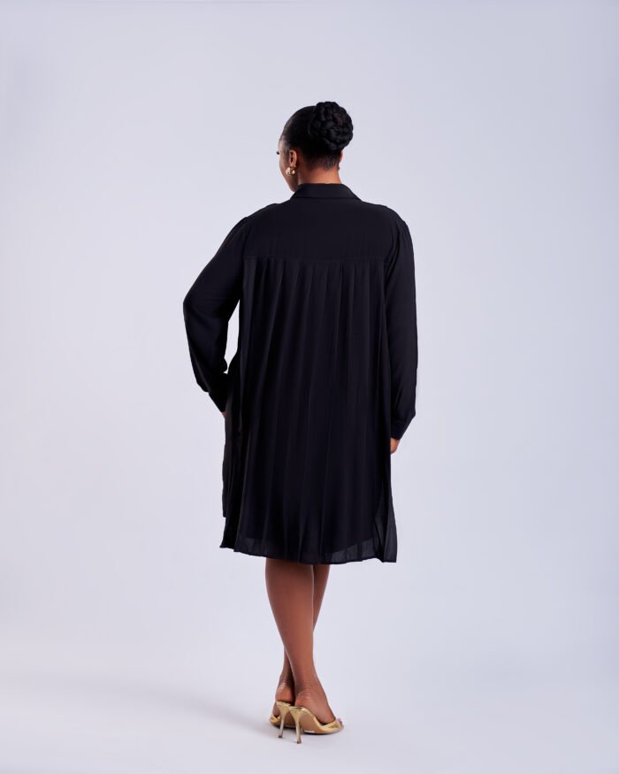 PLEATED SHIRT DRESS - Image 2