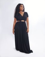 CUT OUT DRESS (BLACK) - Image 3