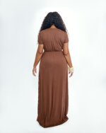 CUT OUT DRESS (BROWN) - Image 2