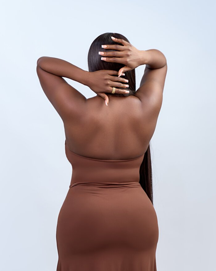 HALTER NECK TOP (BROWN) - Image 2