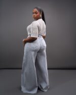 FLARE LEG JEANS - GREY - Image 3