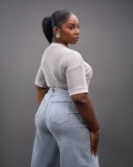 FLARE LEG JEANS - GREY - Image 2