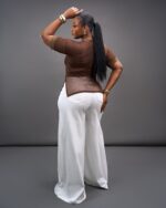 FLARE LEG JEANS - WHITE - Image 3