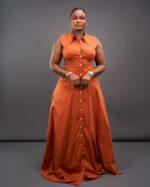 KIEKIE DRESS - BURNT ORANGE