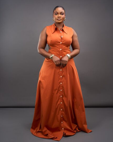 KIEKIE DRESS - BURNT ORANGE