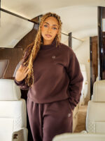 JOGGERS SET TOP - BROWN