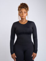 Black Long sleeve top - Second Skin