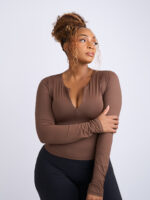 Brown Long sleeve top - Second Skin - Image 3