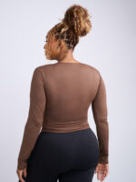 Brown Long sleeve top - Second Skin - Image 2