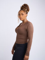 Brown Long sleeve top - Second Skin - Image 4